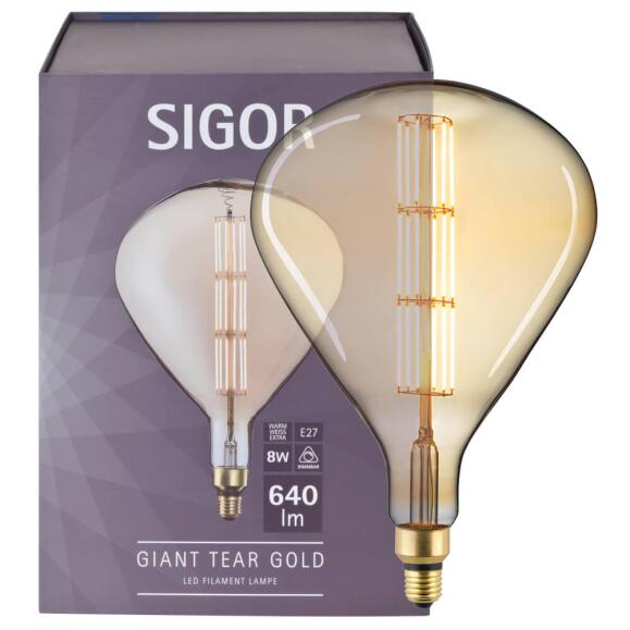 LED -filamentlamp, gigantische traan, E27/8W, L 365, Ø 245