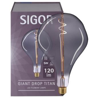 LED-Filament-Lampe, GIANT DROP, E27/5W, L 265, Ø 165