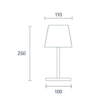 Nuindie Battery Table Lamp IP54 Mini Flex Mood 2200K-2700K FIR Green Incl. Eenvoudig aansluiten oplaadkabel