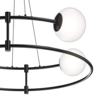 Maytoni hanglampbalans Zwart -gematteerd glas 4 x G9