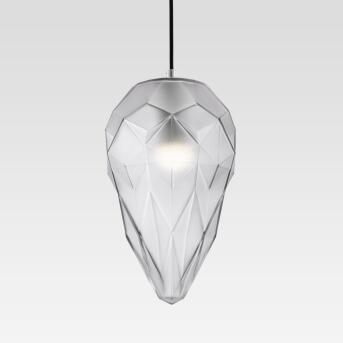 Maytoni hanger lamp globo chroom 1 x e27 glazen schaduw grijs