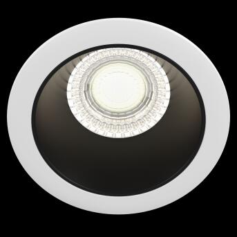 Technisch verzonken lamp Delen zwart en wit 1 x GU10
