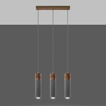 Hanger lamp zane 3 grijs