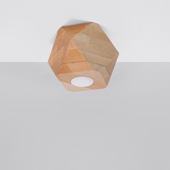 Plafondlamp houtachtig 1 natuurlijk hout