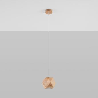 Hangende lamp houtachtig natuurlijk hout
