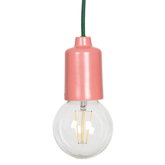 Hanglamp roze / donkergroen 1 x e27 / 60W