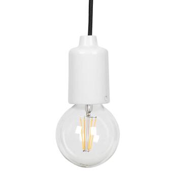 Hanglamp wit / zwart 1 x e27 / 60W