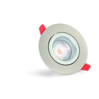 DOTLUX LED-Downlight CIRCLEmini 2700K 6,5W Gehäuse: Edelstahl Design - Sehr geringe Einbautiefe - (B-Ware)
