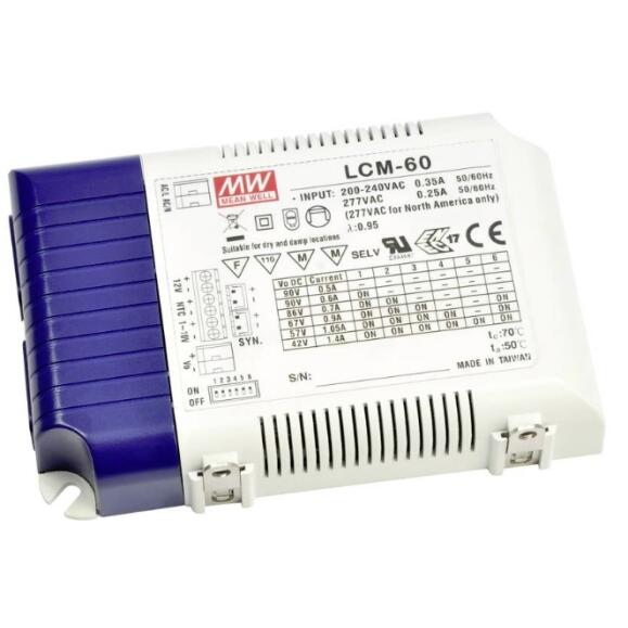 Netzteil Konstantstrom MEANWELL LCM-40DA einstellbar, dimmbar 40 Watt=1050mA (Dali-Push) ohne Kabel nicht Notstromfähig