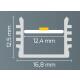 Alu-bustubau-profofol type DXA5 200 cm voor LED-strips tot 12 mm
