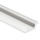 Aluminium installatieprofieltype DXE8, 200 cm plat/vleugel voor LED -strips tot max. 12 mm
