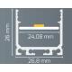 Alu-bustubau-profofol type DXA6 200 cm, hoog voor LED-strips tot 24 mm