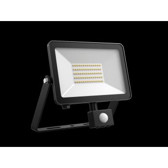 DOTLUX LED-Strahler FLOORslim-sensor 50W 3000K schwarz mit Bewegungsmelder PIR