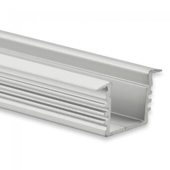 Aluminium installatieprofiel Type 3 200 cm vleugels voor LED -strips tot 12 mm