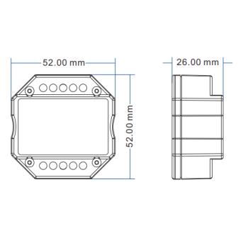 Dotlux 4 In1 LED-radio-ontvanger/dimmer voor veelkleurige LED-strips Fusion Technology 4x 3A 12-24V