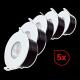 DOTLUX LED-Einbaufassung MULTI mit GU10 3000K 6W dimmbar und Blende weiß 5er Set