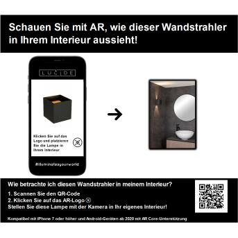 AXI Wandstrahler Badezimmer LED 2x3,5W 2700K IP54 Schwarz