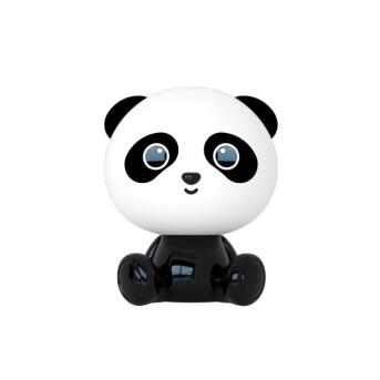Dodo panda tafellamp kinderkamer led dim. 1x3w 3 stiefdim zwart