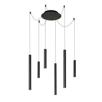 Lorenz hanglampen Ø 120 cm LED Dim. 6x4W 3000K zwart