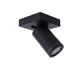 Taylor plafond Spotlight Badkamer LED Dim to Warm Gu10 1x5W 2200K/3000K IP44 Black