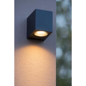 Zora LED Wall Spoplights Outside Led Dim. Gu10 1x5W 3000K IP44 Black
