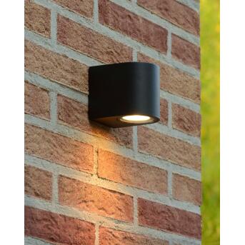 Zora LED Wall Spoplights Outside Led Dim. Gu10 1x5W 3000K IP44 Black