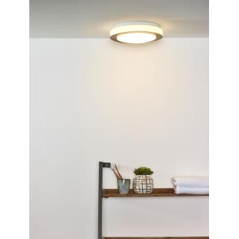 Dimy plafondlamp badkamer Ø 28,6 cm LED Dim. 1x12W 3000K IP21 3 stiefdim hout