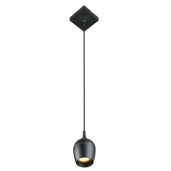 Preston hanglampen badkamer Ø 10 cm 1xgu10 IP44 zwart