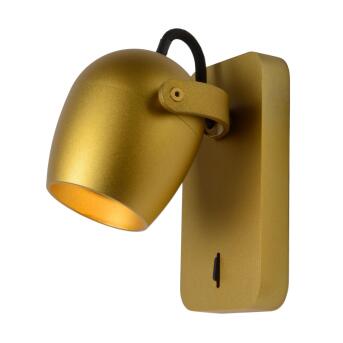 Preston Wall Spotlight LED Dim tot Warm Gu10 1x5W 2200K / 3000K Mattes Gold / Brass