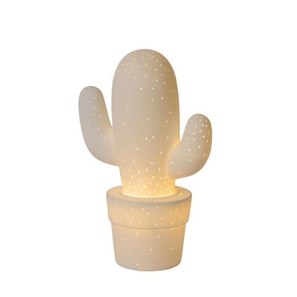 Cactus tafellamp 1xe14 wit