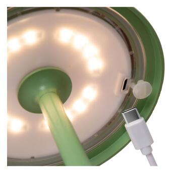 JOY wiederaufladbare Tischlampe Außen Akku/Batterie Ø 12 cm LED Dim. 1x1,5W 3000K IP54 Grün