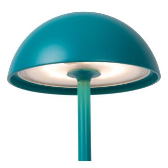 Vreugde oplaadbare tafellamp Buiten batterij/batterij Ø 12 cm LED Dim. 1x1.5W 3000K IP54 Turquoise