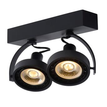 Dorian plafond Spotlight LED Dim tot Warm Gu10 2x12W 2200K/3000K Black