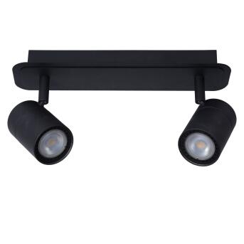 Lennert plafond Spotlight Badkamer LED Dim. Gu10 2x5W 3000K IP44 Black