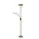 Champion Led Floor Lamp met leeslamp LED Dim. 3000k bronzen kleur