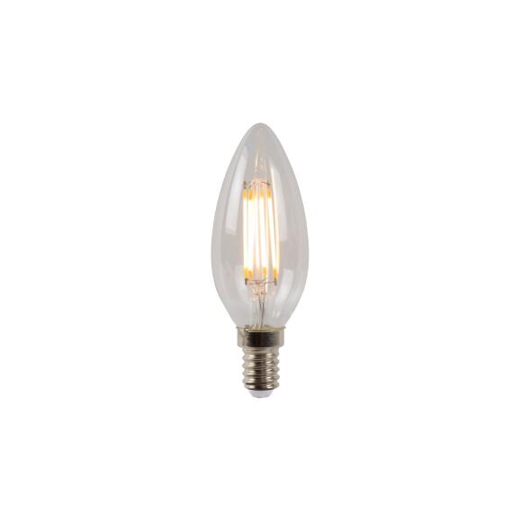 C35 Glühfadenlampe Ø 3,5 cm LED Dim. E14 1x4W 2700K Transparent