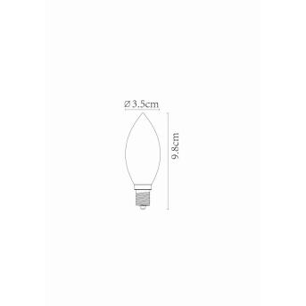 C35 Glühfadenlampe Ø 3,5 cm LED Dim. E14 1x4W 2700K Transparent