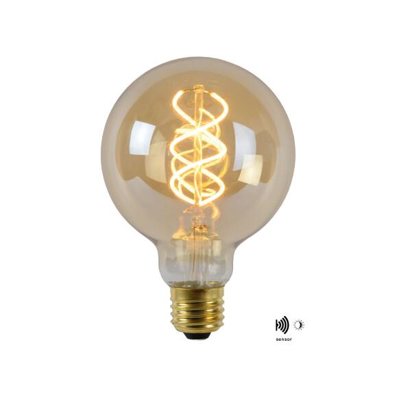 G95 TWILIGHT SENSOR Glühfadenlampe Außen Ø 9,5 cm LED E27 1x4W 2200K Amber