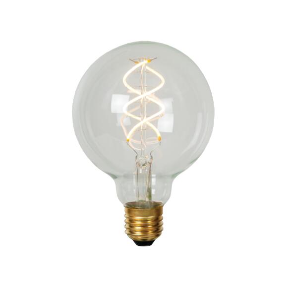 G95 Glühfadenlampe Ø 9,5 cm LED Dim. E27 1x4,9W 2700K Transparent