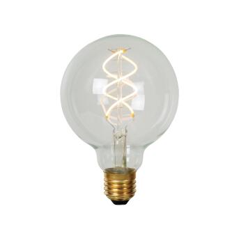 G95 Glühfadenlampe Ø 9,5 cm LED Dim. E27 1x4,9W 2700K Transparent