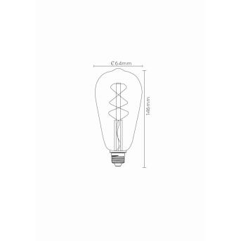 ST64 Twilight Sensor Glow Draadlamp buiten Ø 6,4 cm LED E27 1x4W 2200K Amber