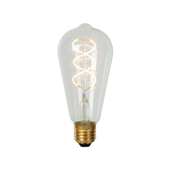 ST64 Glow Draadlamp Ø 6,4 cm LED Dim. E27 1x4.9W 2700K Transparant