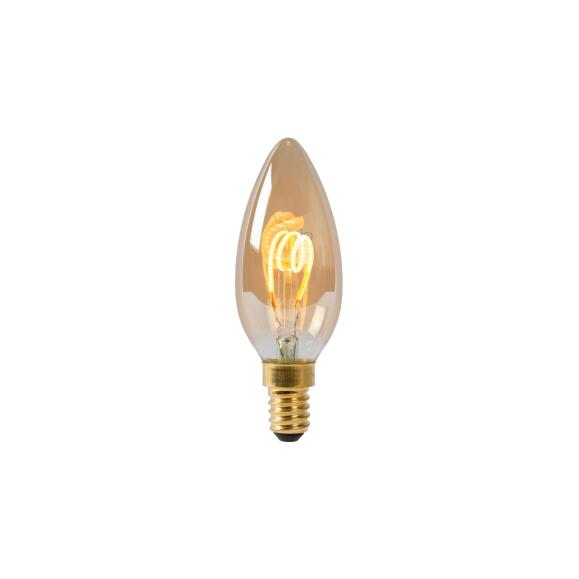 C35 Glühfadenlampe Ø 3,5 cm LED Dim. E14 1x3W 2200K Amber