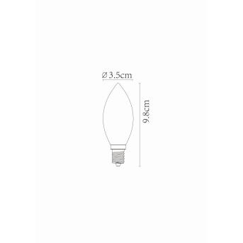 C35 Glühfadenlampe Ø 3,5 cm LED Dim. E14 1x3W 2200K Amber