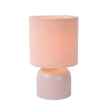 Wollige tafellamp Ø 16 cm 1xe14 roze