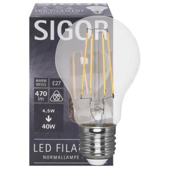 LED-Filament-Lampe AGL-Form 4,5W 470lm  klar E27 2700K