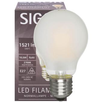 LED-Filament-Lampe AGL-Form 10,5W 1.521lm  matt E27 2700K