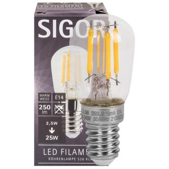 LED-Filament-Lampe Birnen-Form  klar E14/2 5W (25W) 250...