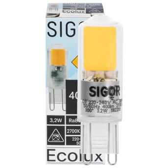 LED-Stiftsockellampe ECOLUX klar G9 2700K, 3,2 Watt
