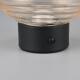 Akku-Tischleuchte EARL Metall schwarz amber  LED/1,5W